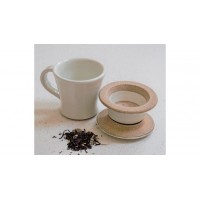 Ceramic Tea Cup and Strainer set - Milk White